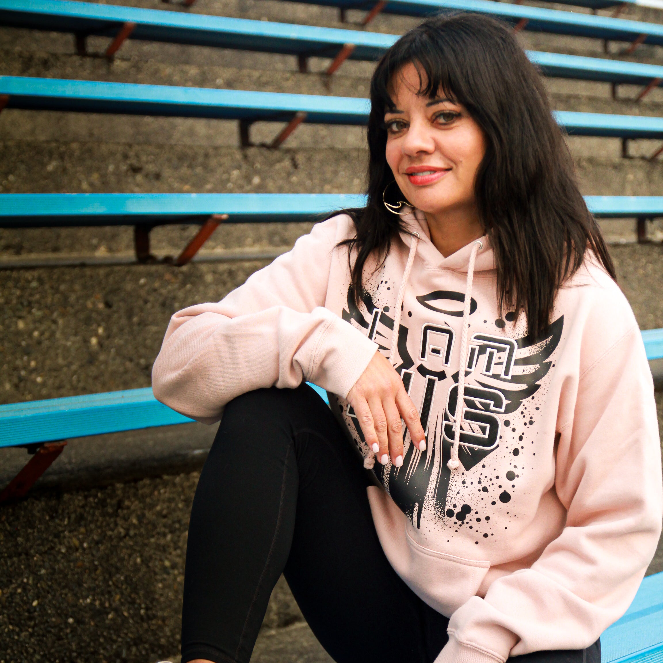 I am HIS Hoodie - Embroidered - Dusty Pink