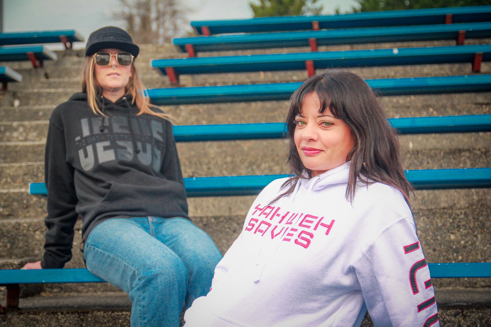 Yahweh Saves Hoodie - White