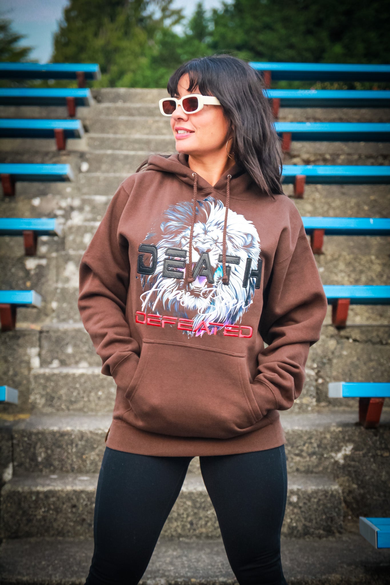 Death Has Been Defeated Hoodie -Chocolate Brown