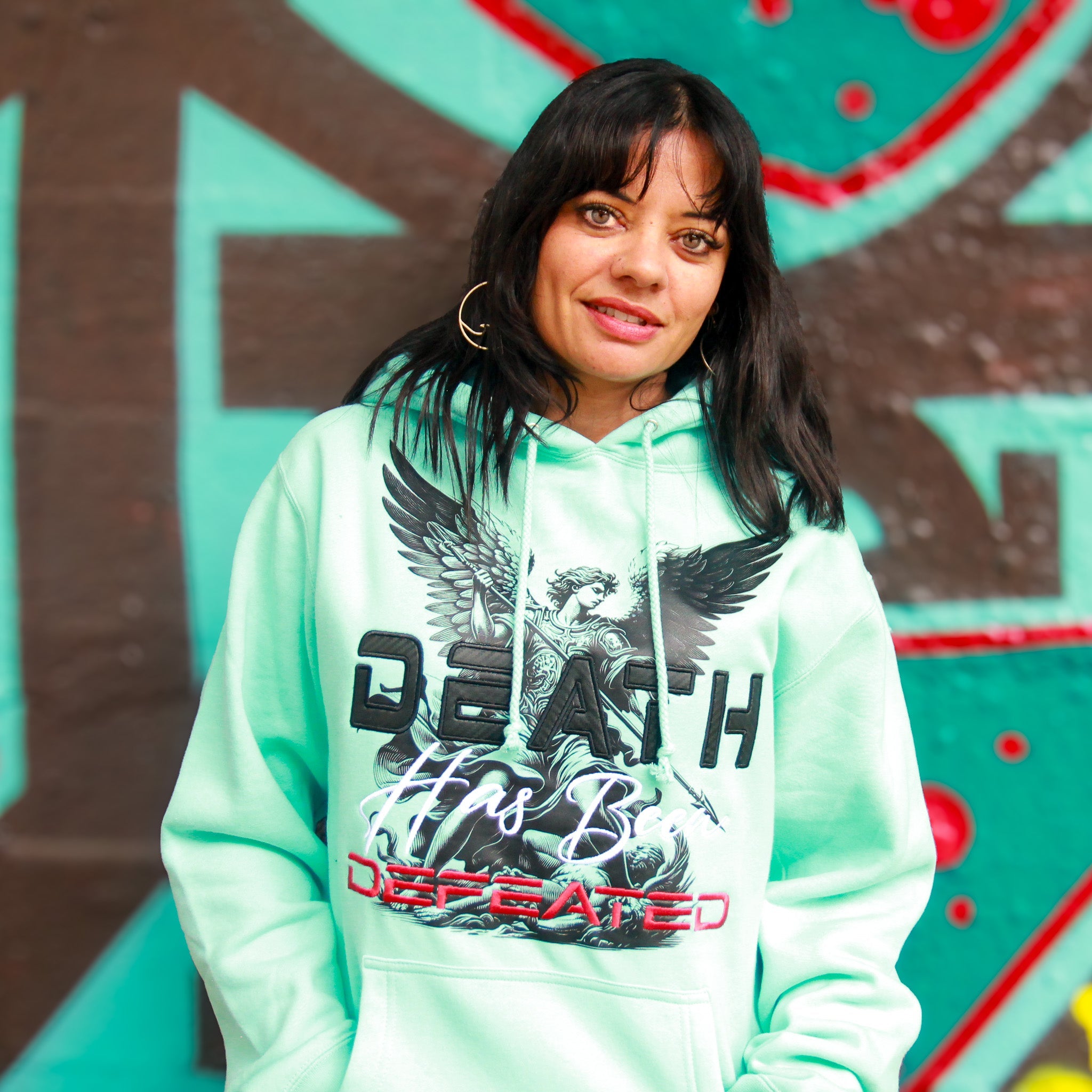 Death Has Been Defeated Hoodie - Mint