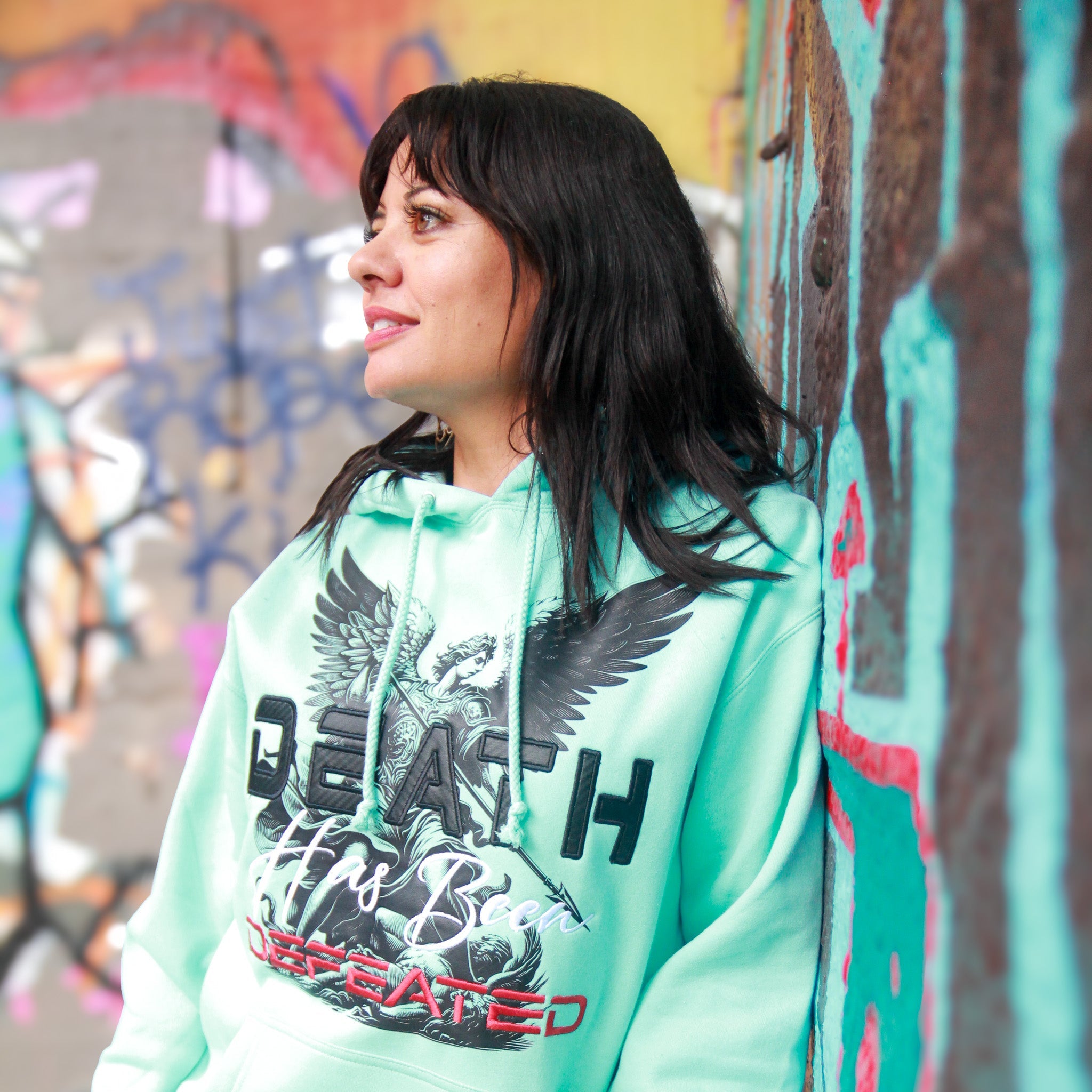Death Has Been Defeated Hoodie - Mint