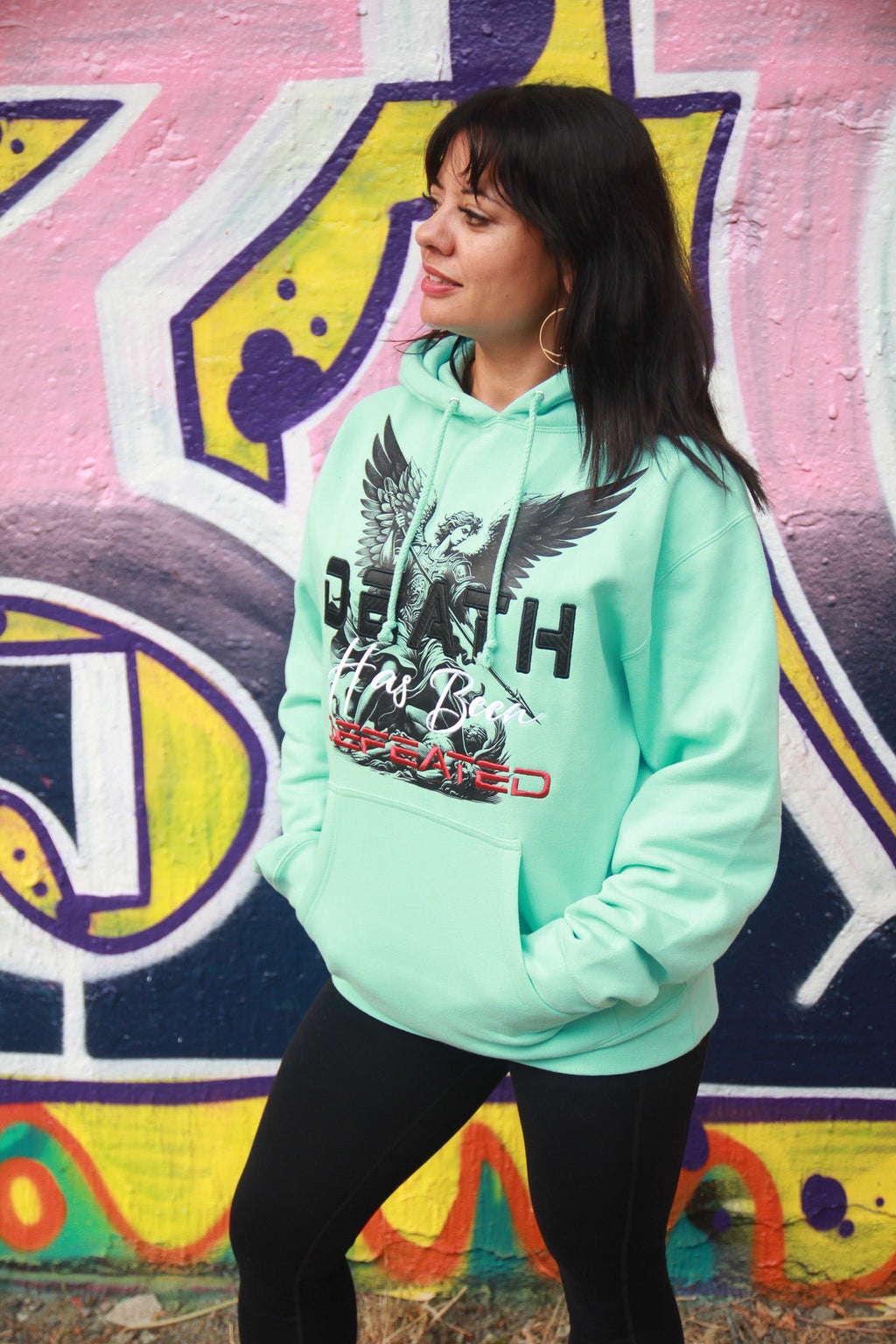 Death Has Been Defeated Hoodie - Mint