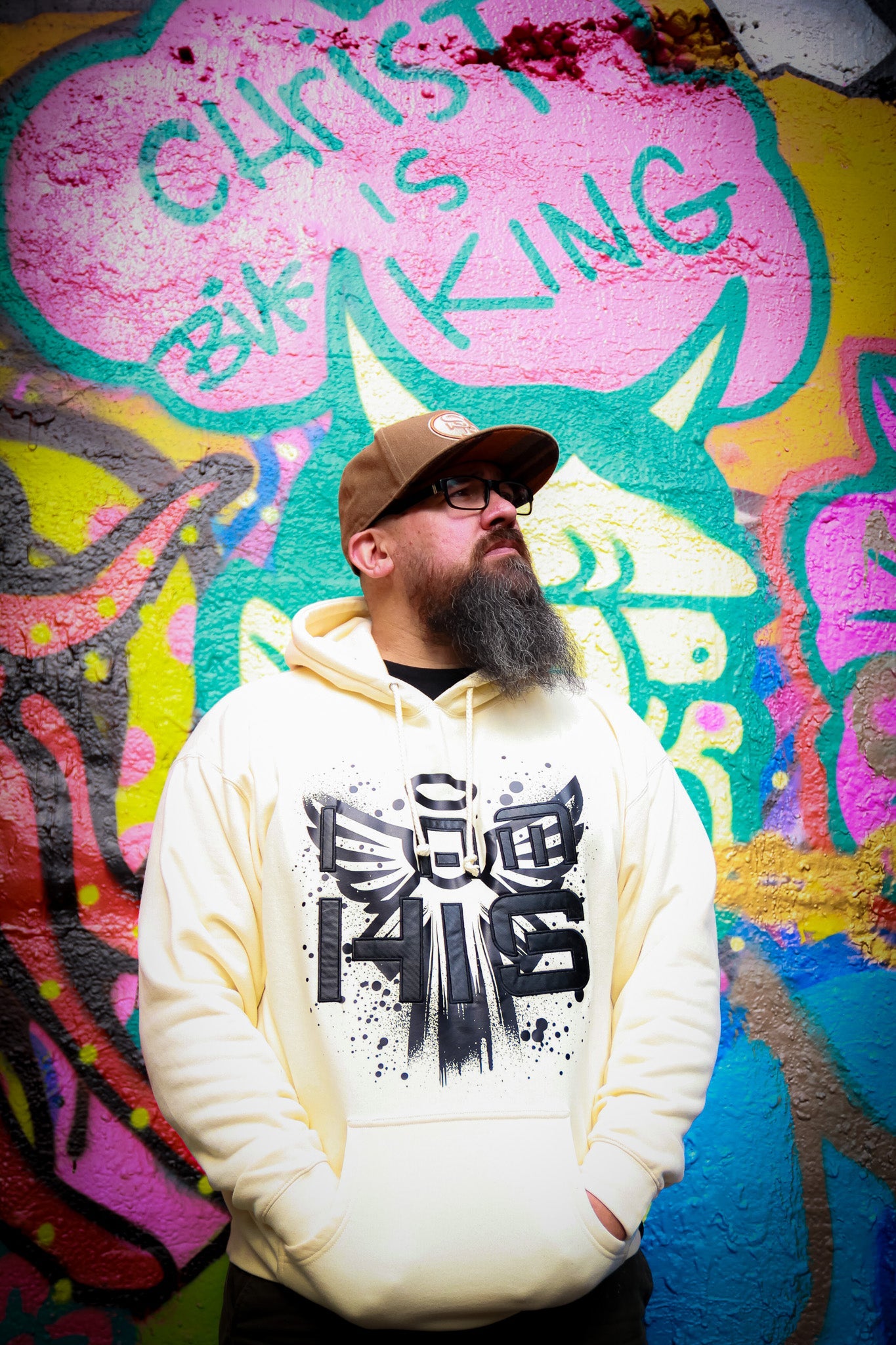I am HIS Hoodie - Embroidered - Bone (Vanilla)