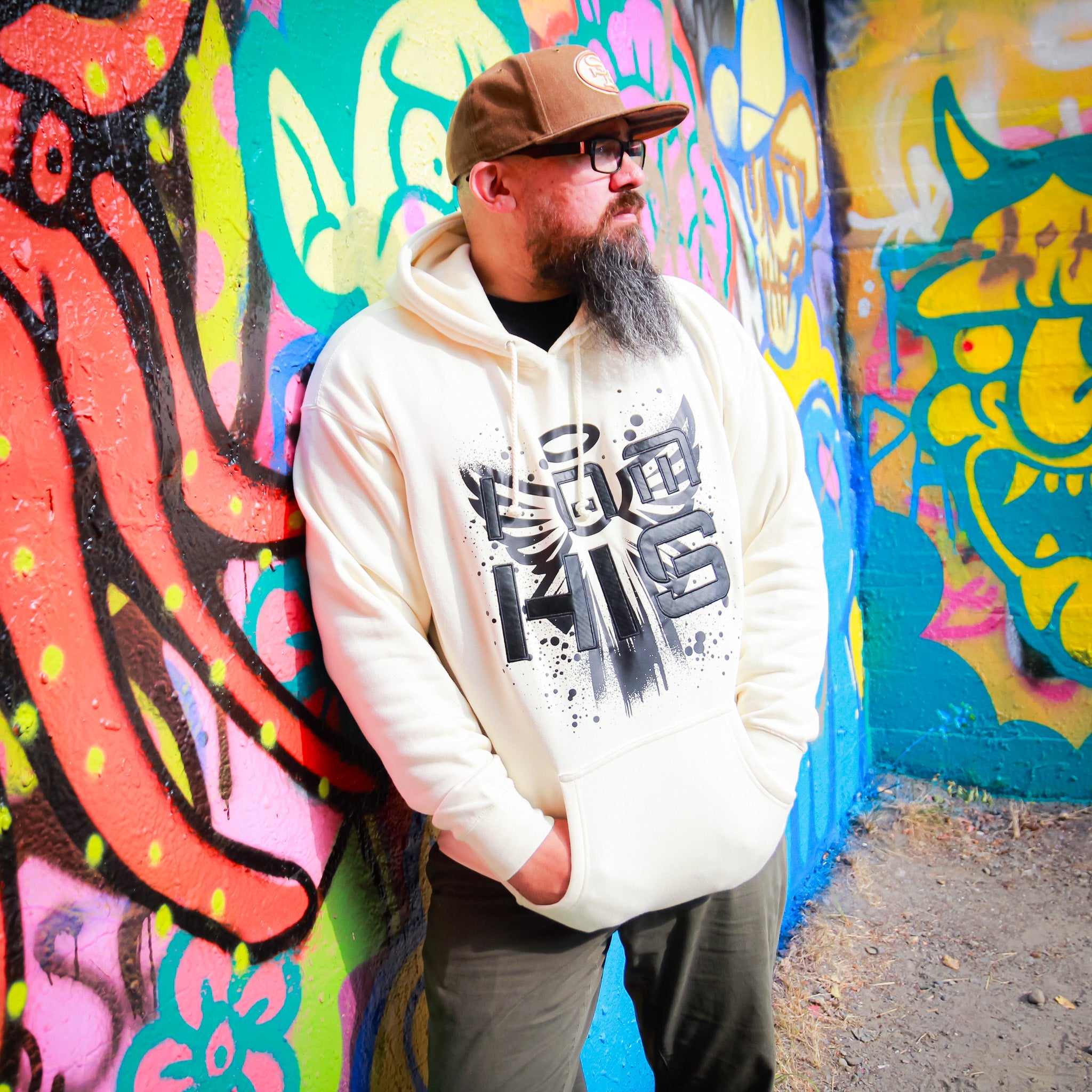 I am HIS Hoodie - Embroidered - Bone (Vanilla)
