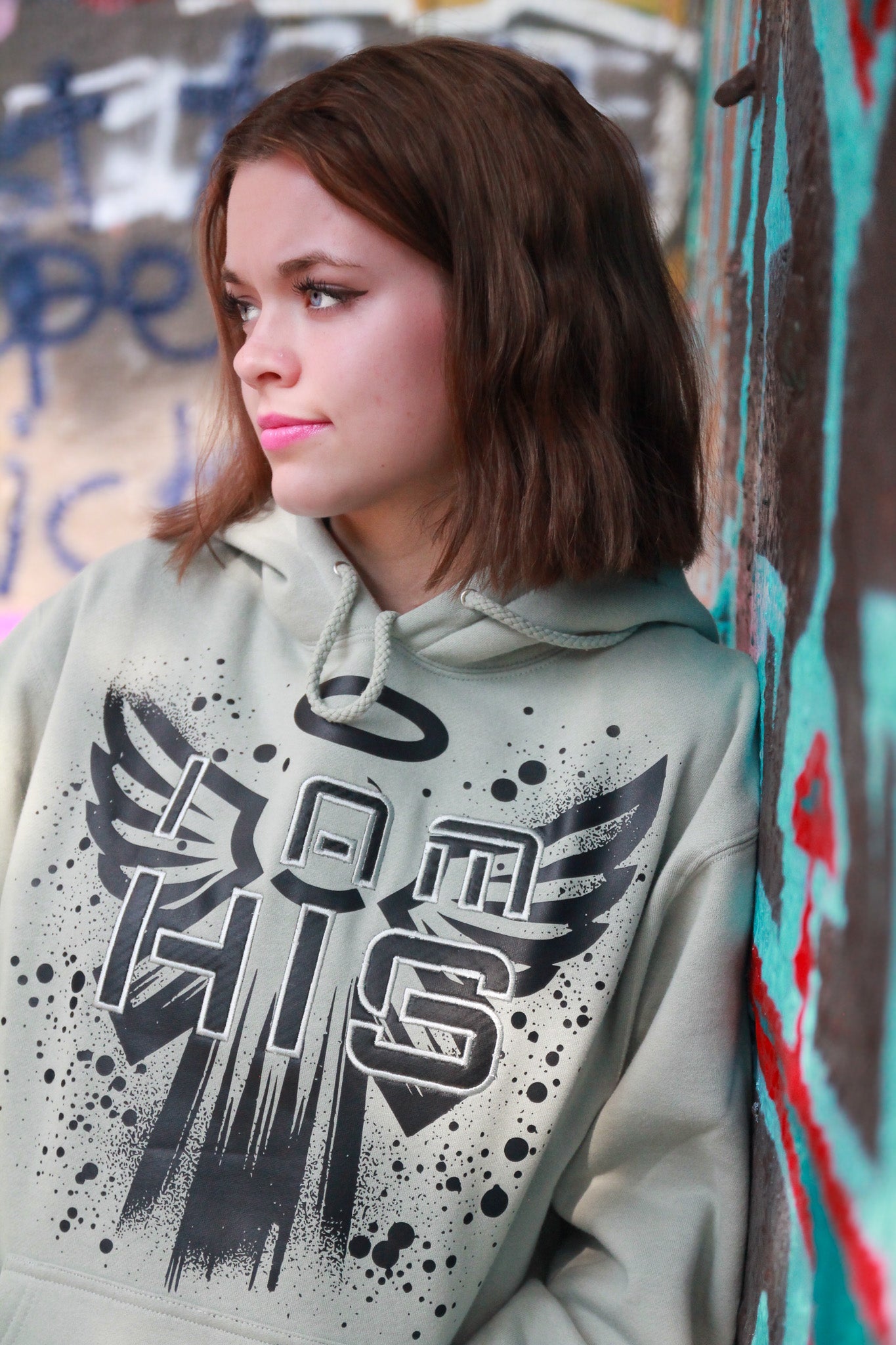 I am HIS Hoodie - Embroidered - Sage Green