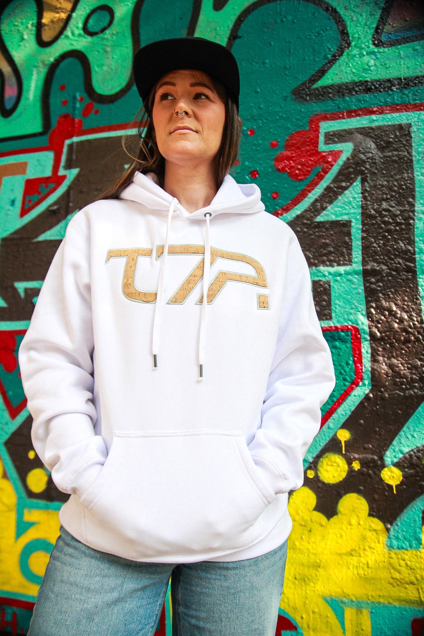 TriSeven Apparel Hoodie - White/ Cork