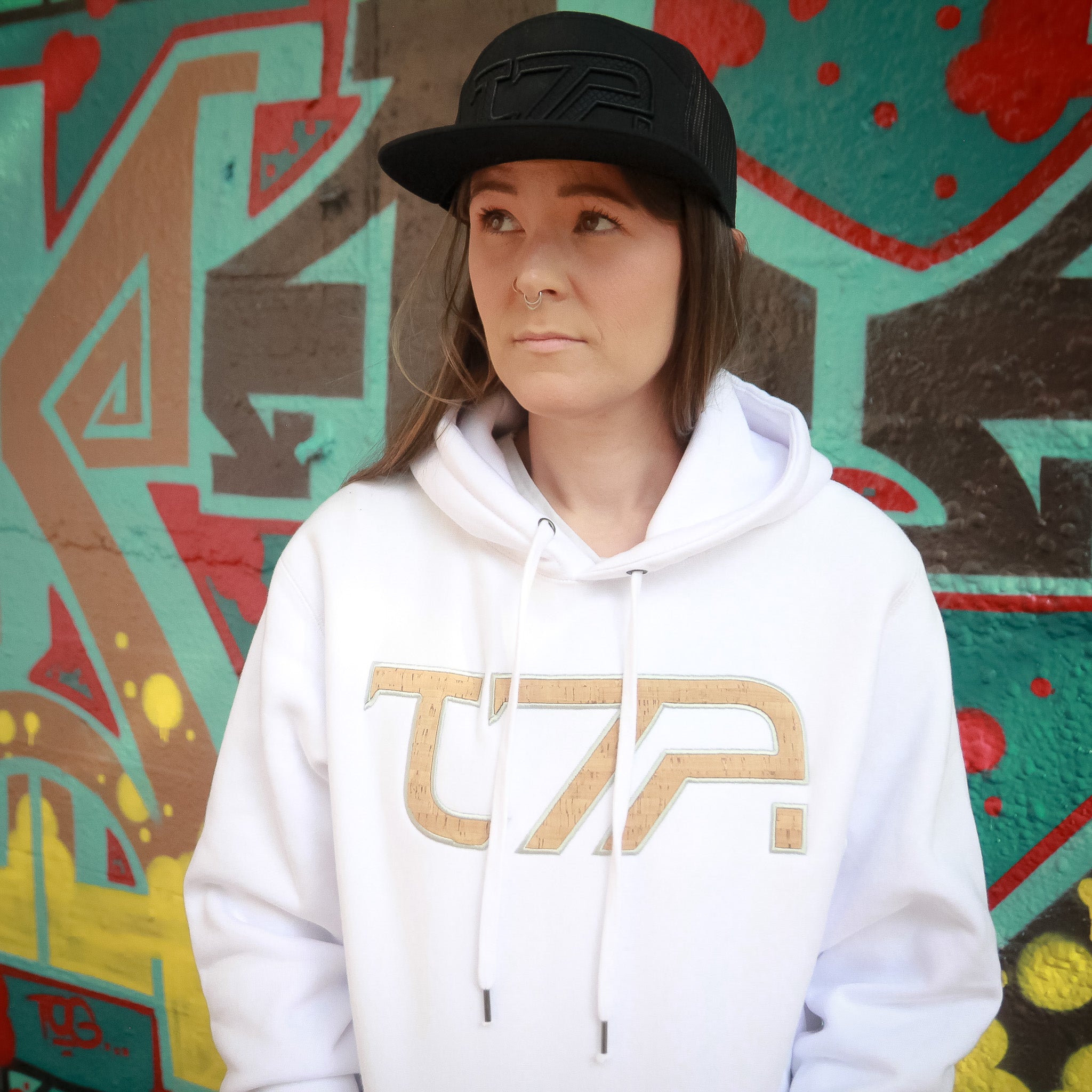 TriSeven Apparel Hoodie - White/ Cork