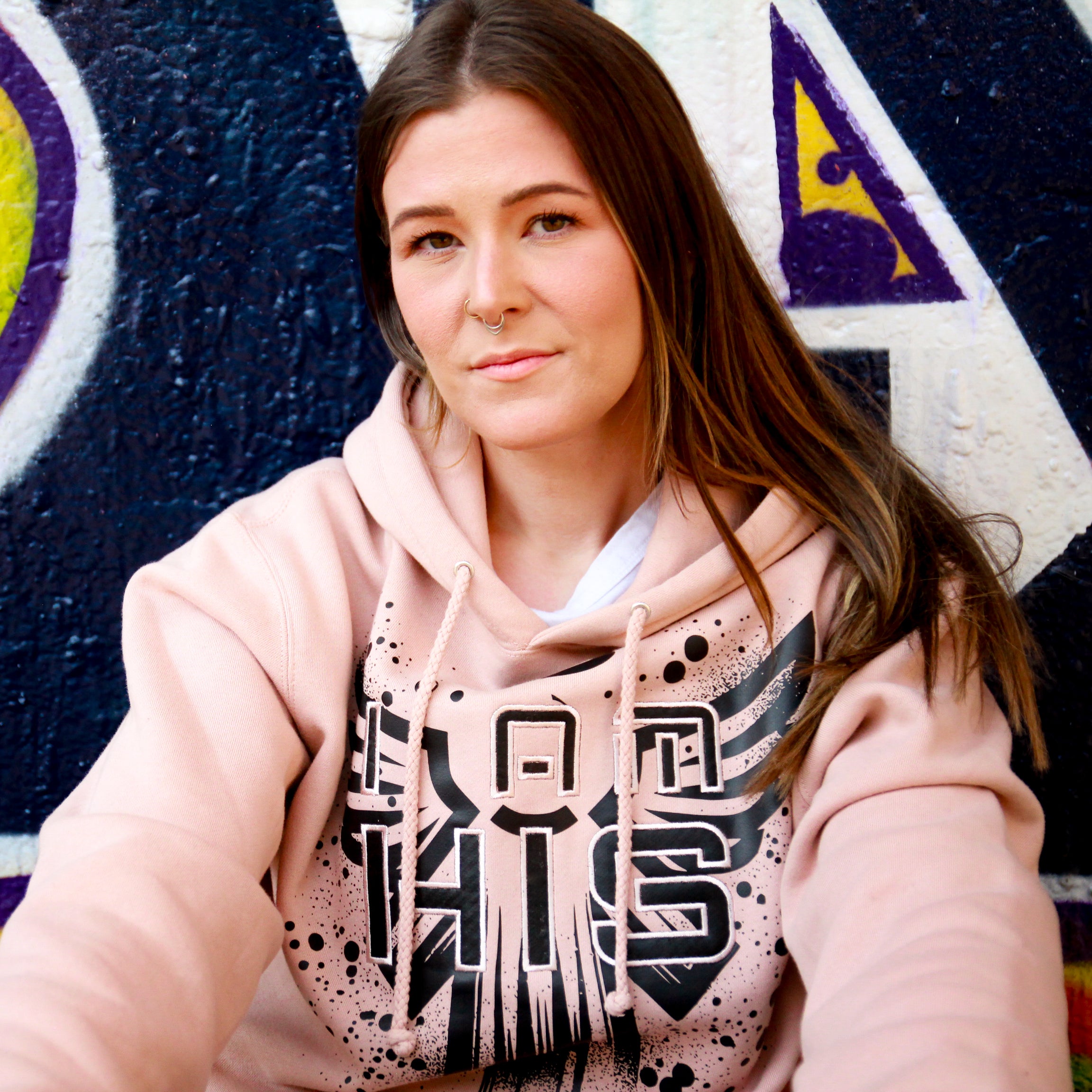I am HIS Hoodie - Embroidered - Dusty Pink