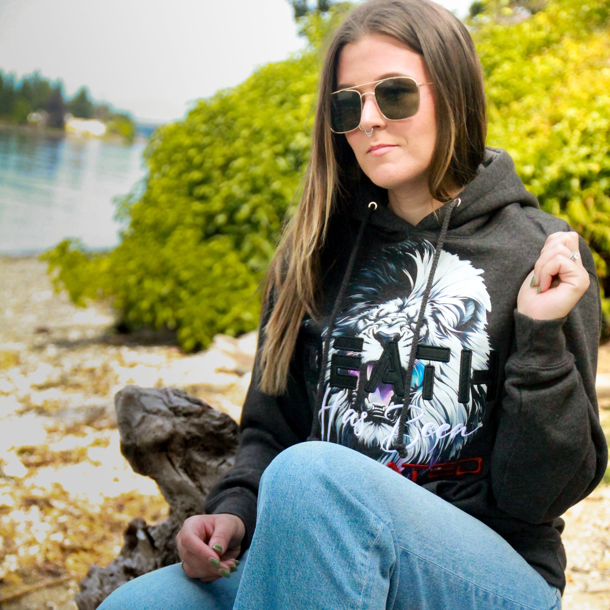 Death Has Been Defeated Hoodie -Charcoal Heather