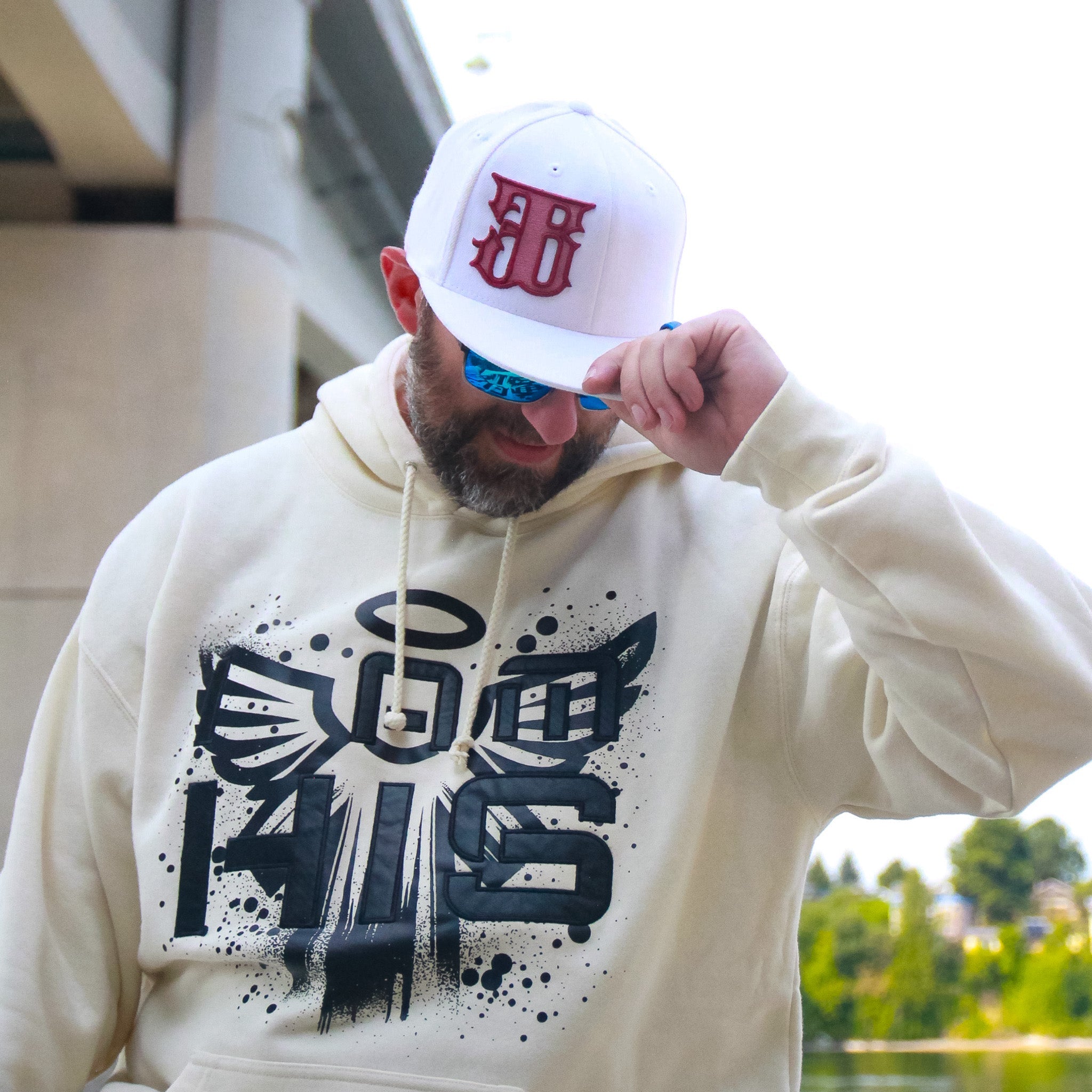 I am HIS Hoodie - Embroidered - Bone (Vanilla)