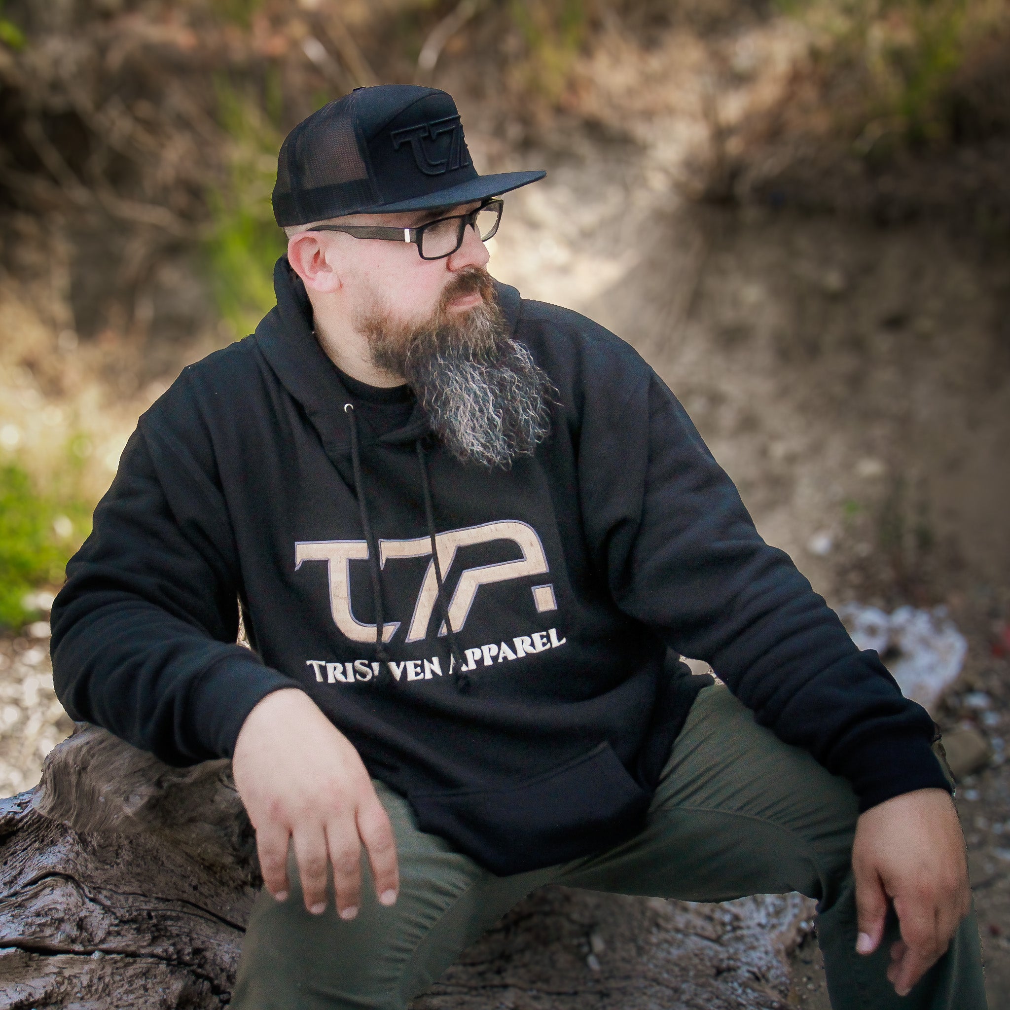 TriSeven Apparel Hoodie - Black / Cork
