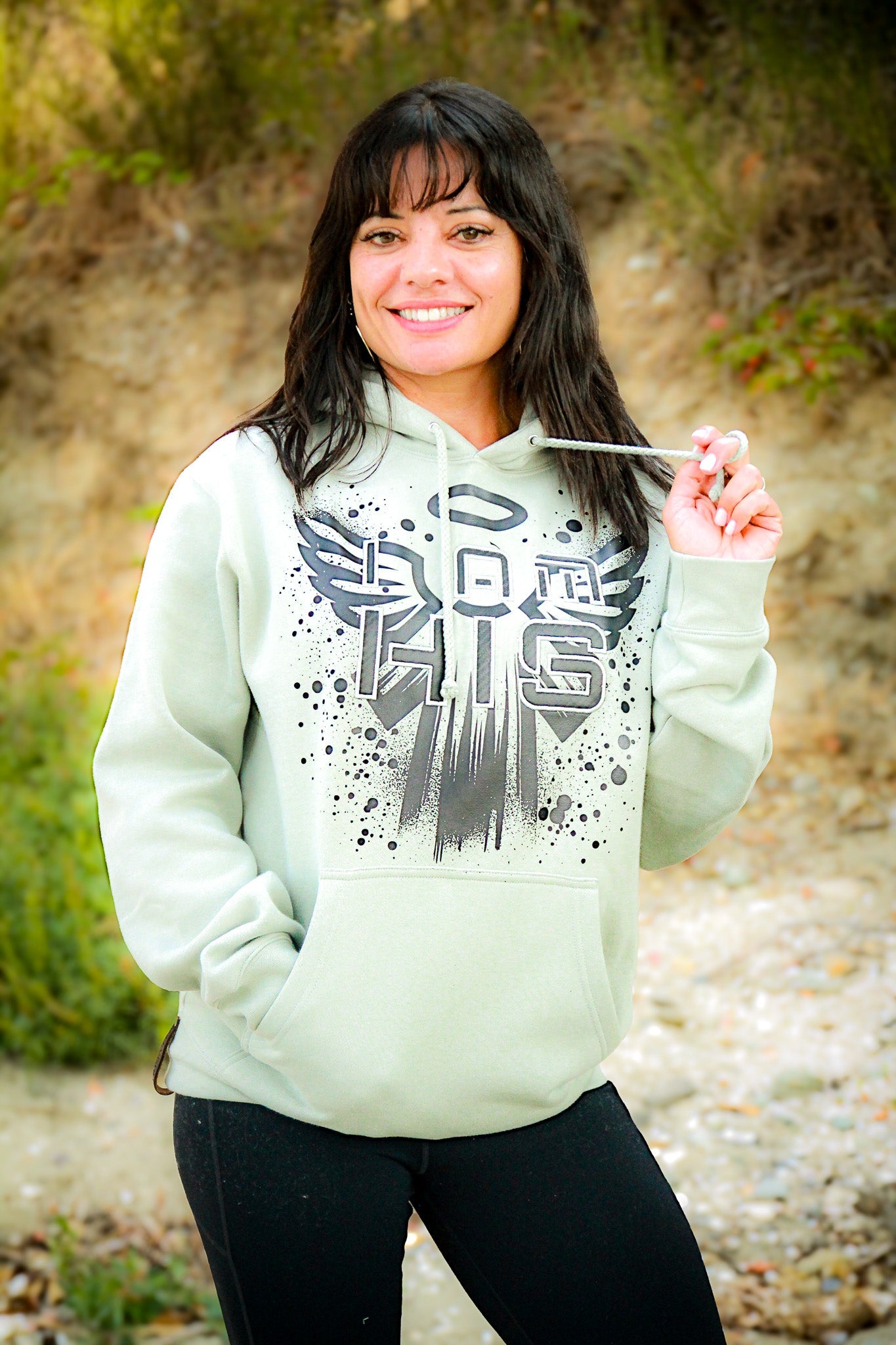 I am HIS Hoodie - Embroidered - Sage Green