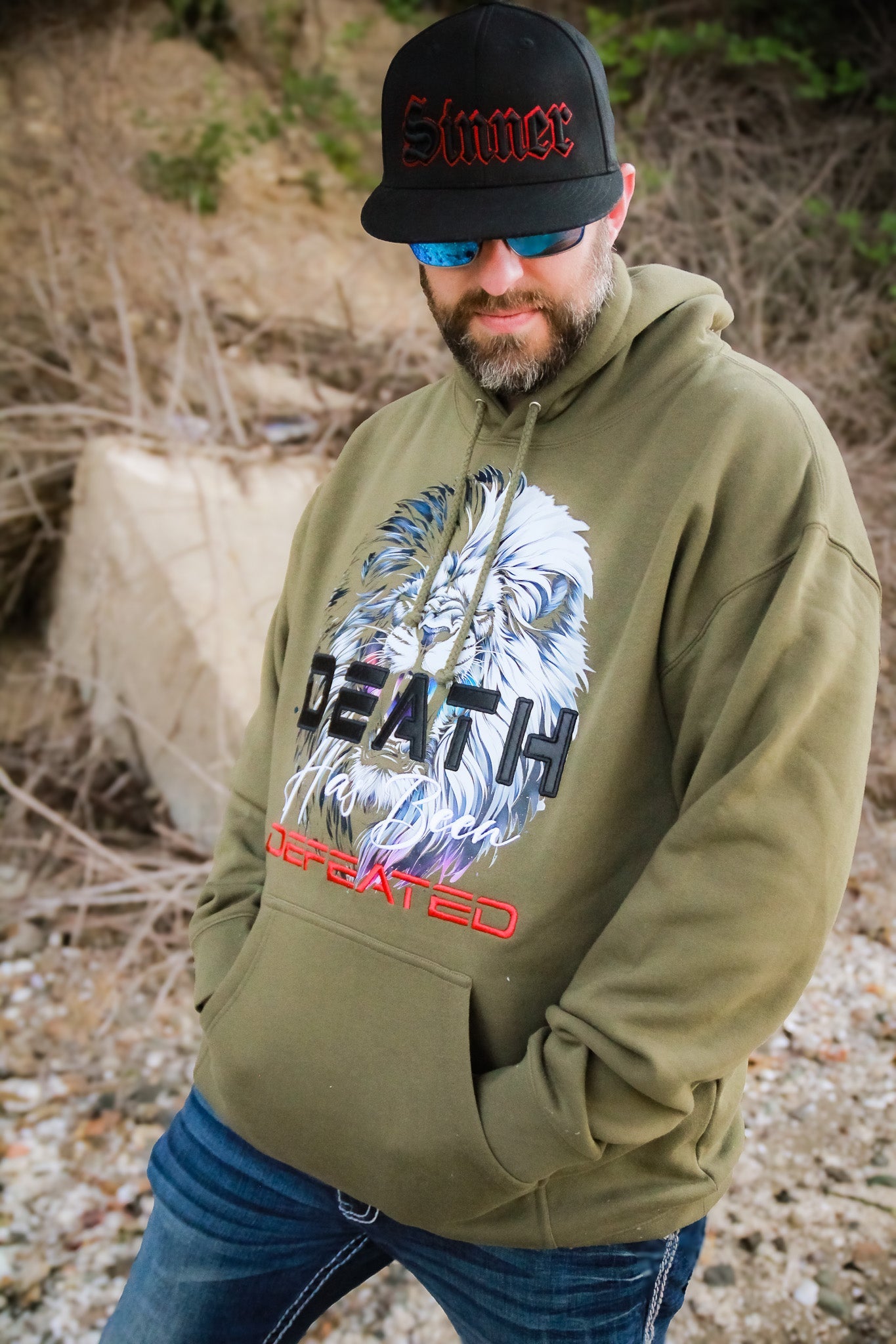 Death Has Been Defeated Hoodie - Olive