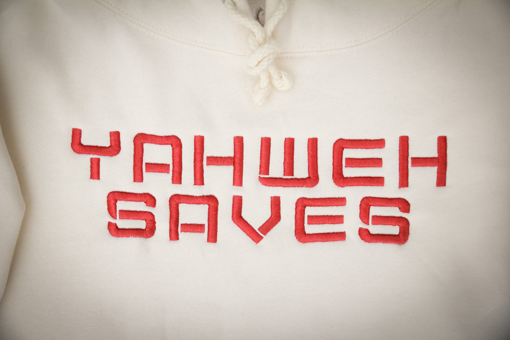 Yahweh Saves Hoodie - Bone (Vanilla)