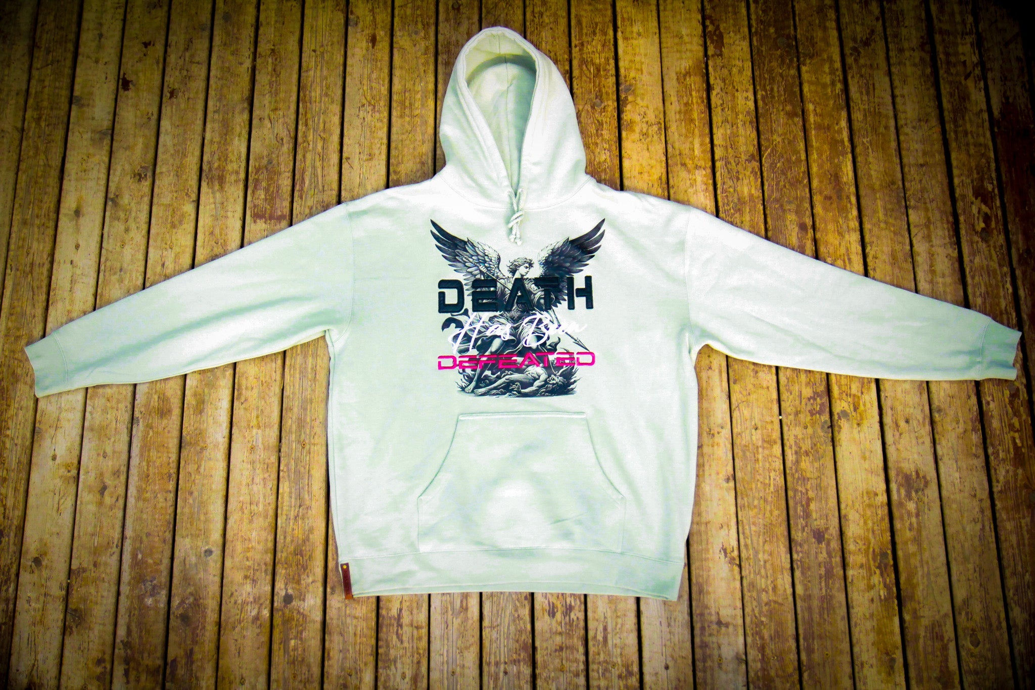 Death Has Been Defeated Hoodie - Dusty Sage Green