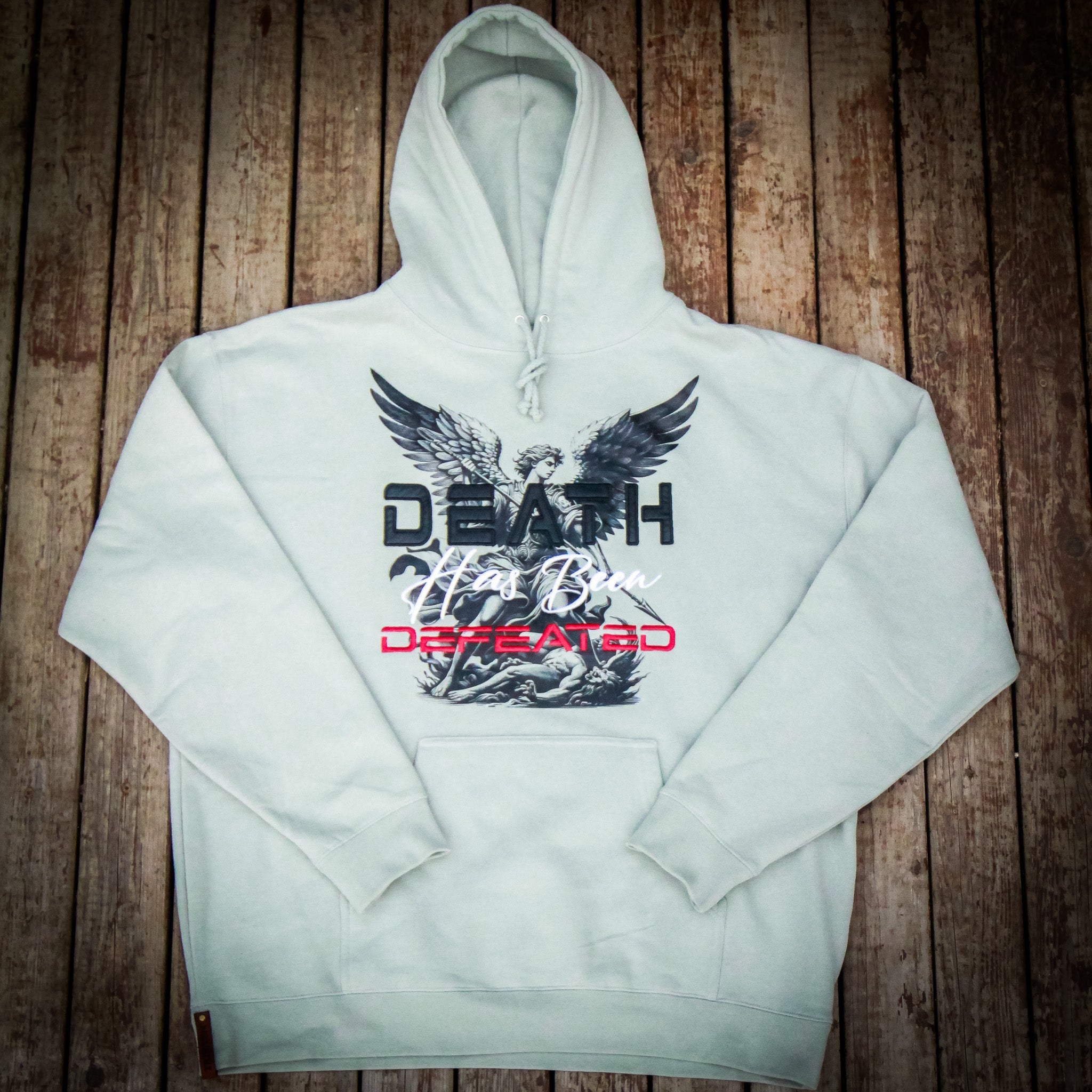 Death Has Been Defeated Hoodie - Dusty Sage Green