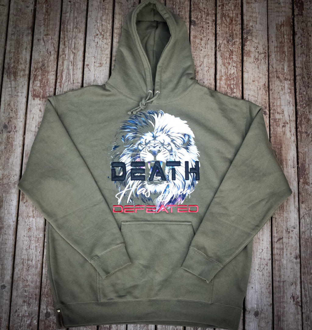 Death Has Been Defeated Hoodie - Olive
