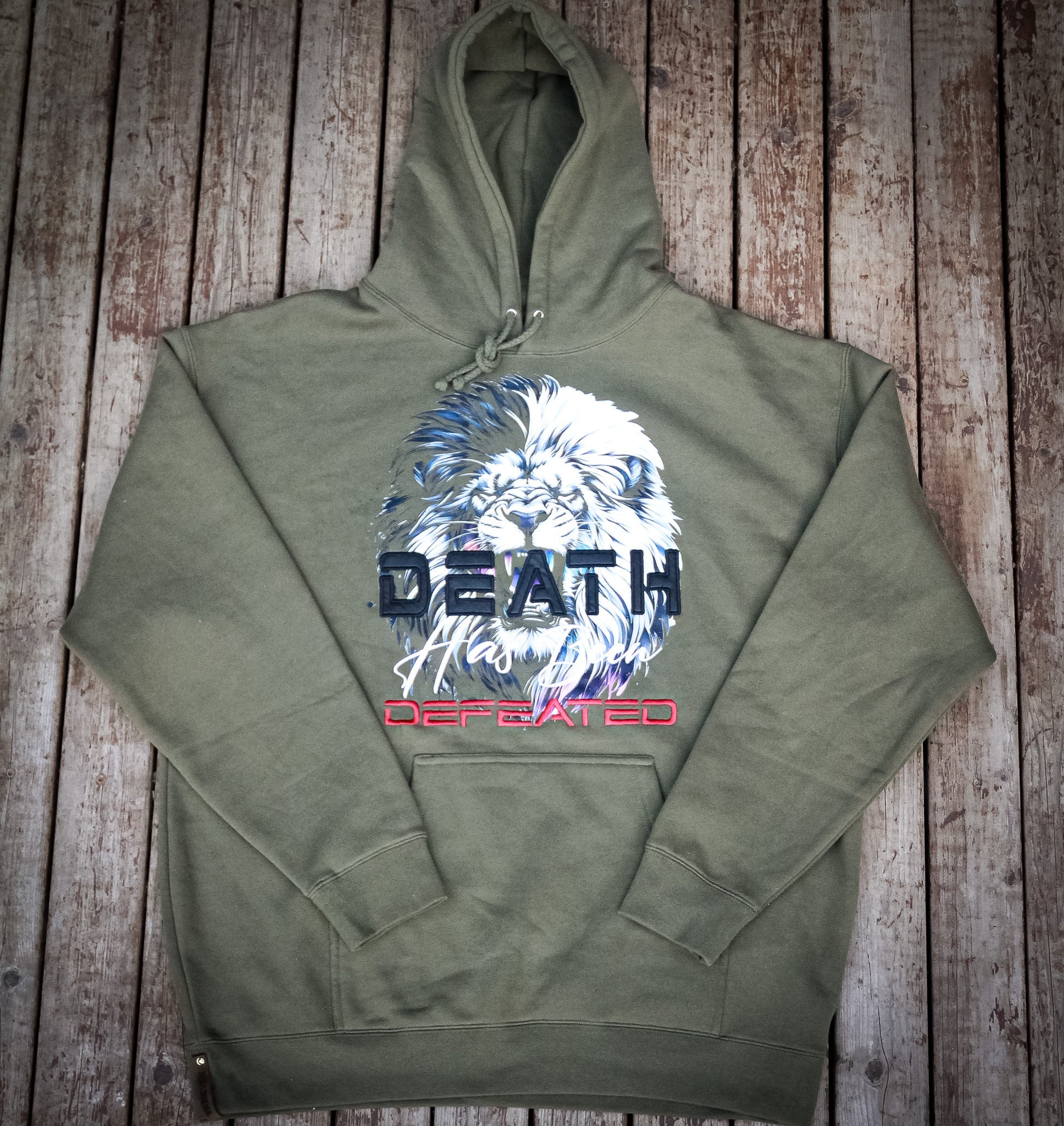 Death Has Been Defeated Hoodie - Olive