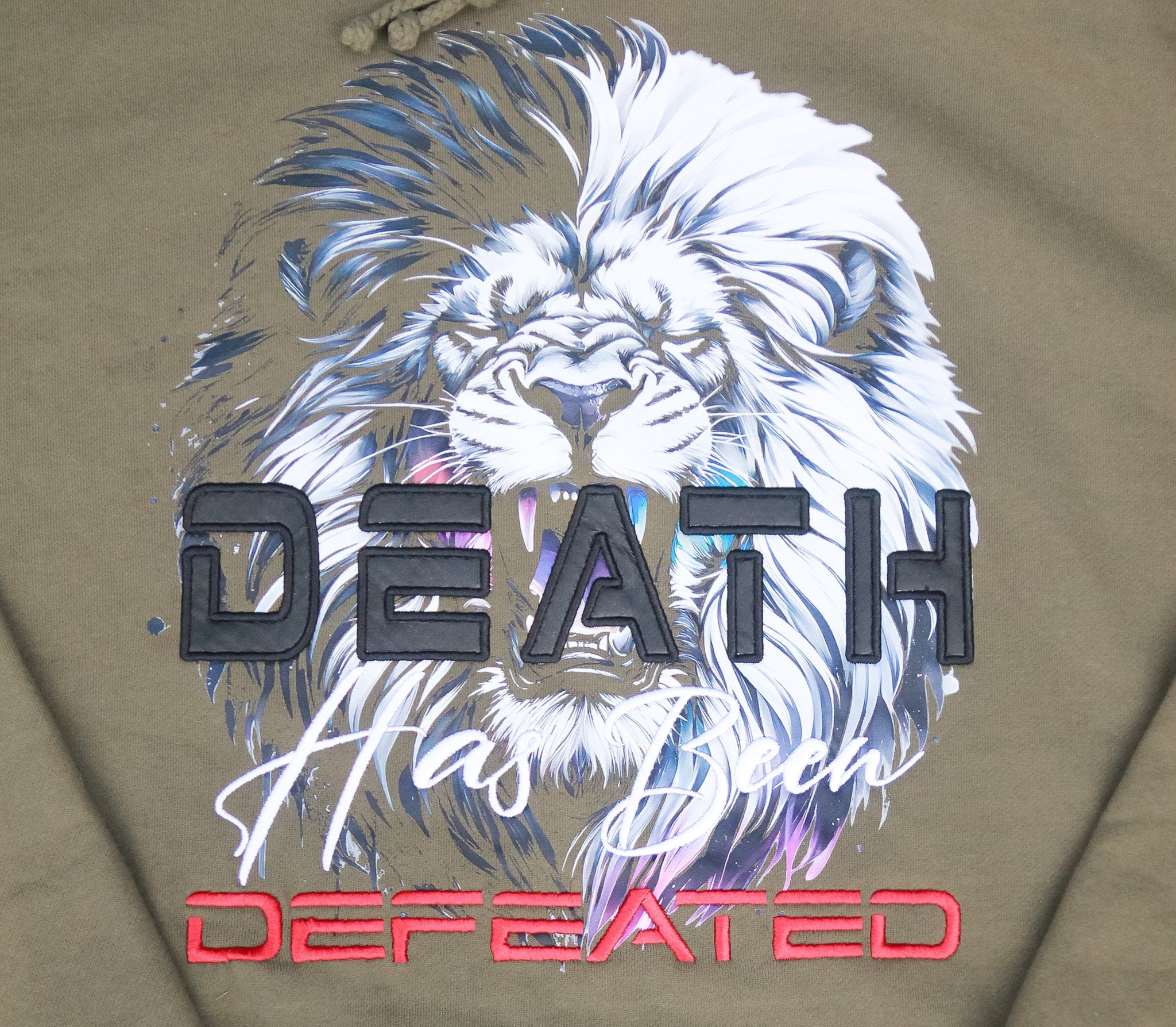 Death Has Been Defeated Hoodie - Olive