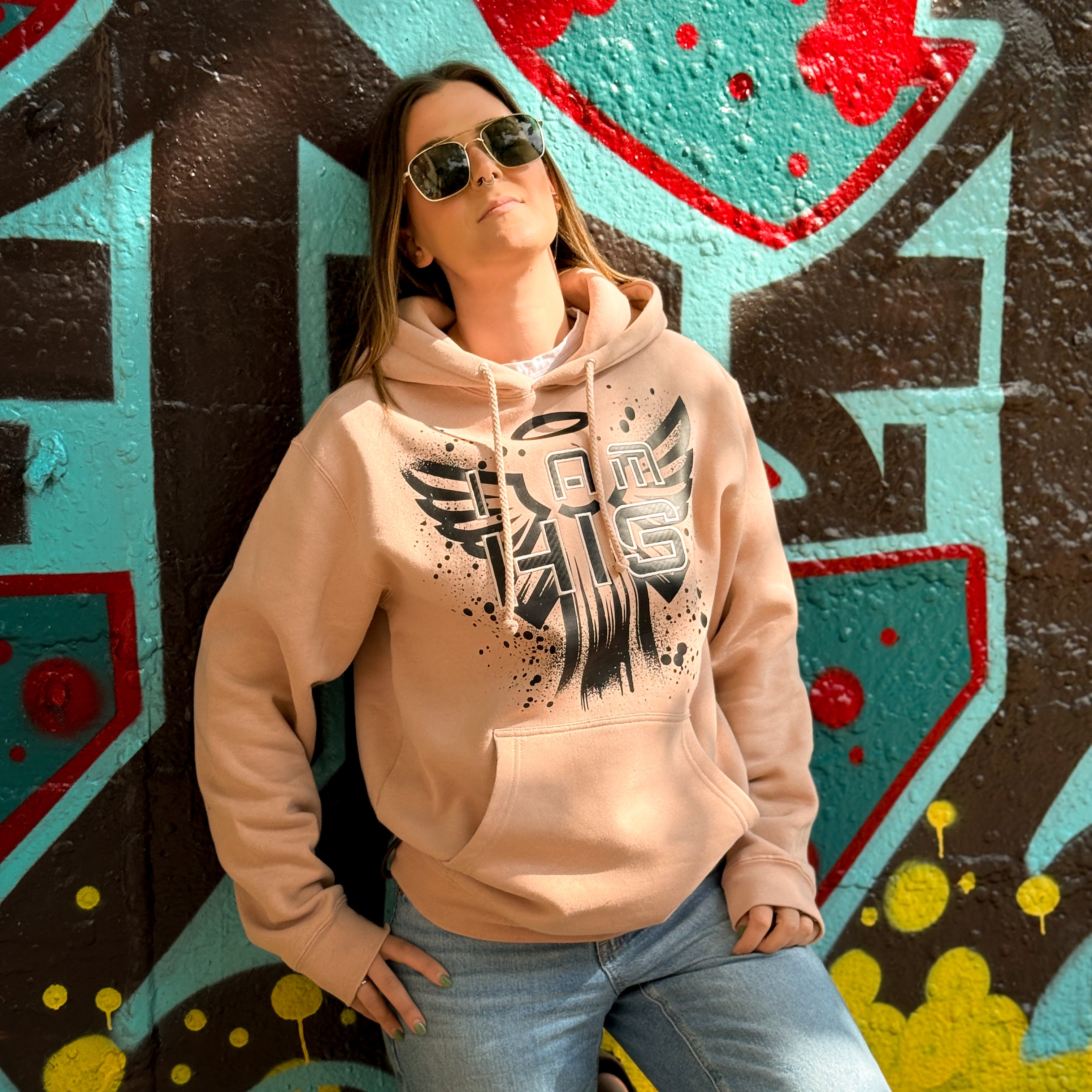 I am HIS Hoodie - Embroidered - Dusty Pink