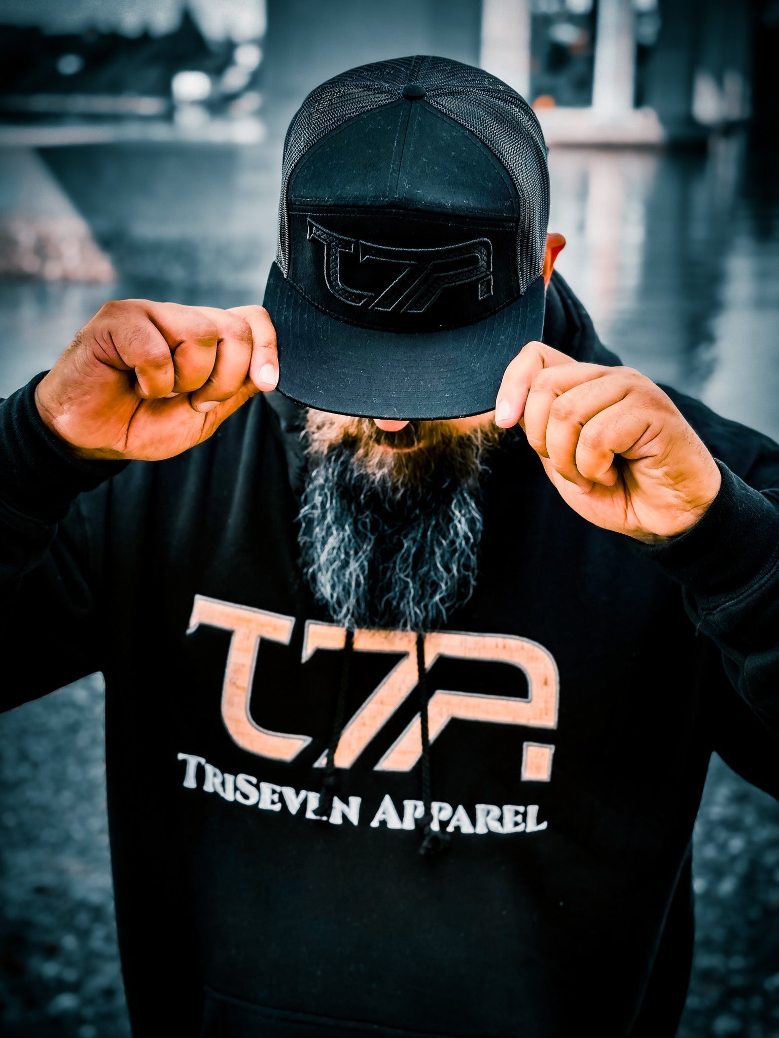 TriSeven Apparel Hoodie - Black / Cork