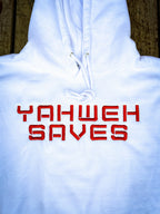 Yahweh Saves Hoodie - White