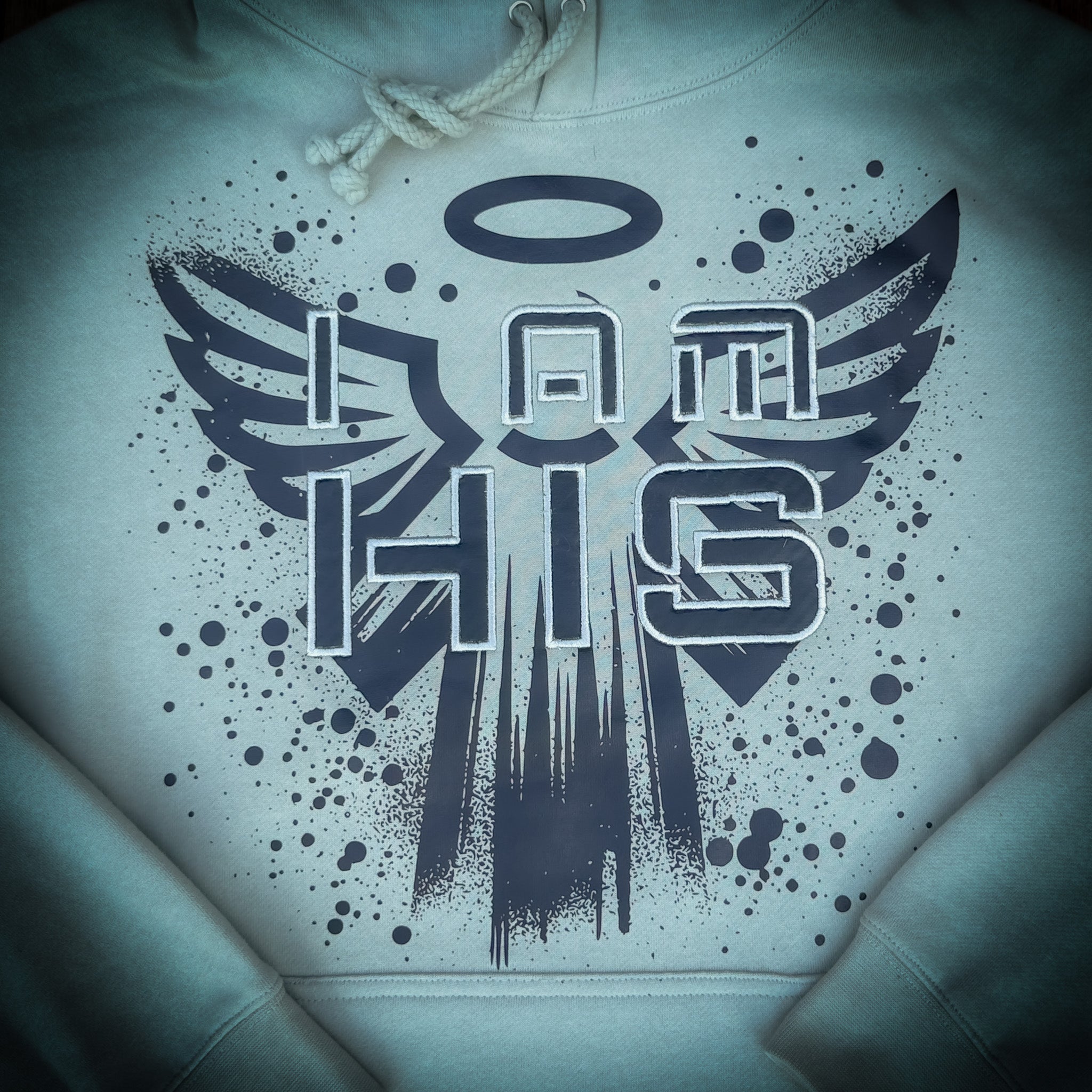 I am HIS Hoodie - Embroidered - Sage Green