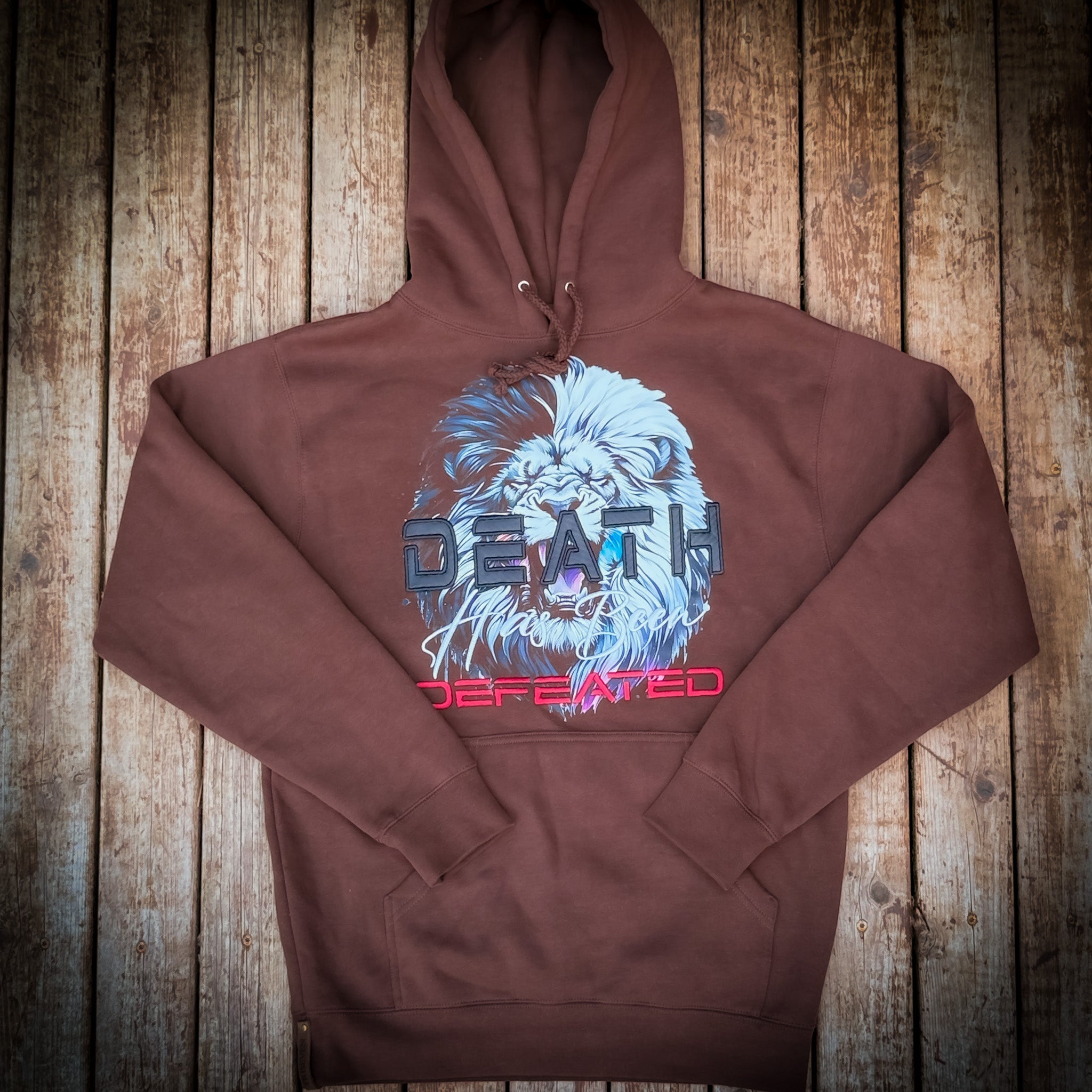 Death Has Been Defeated Hoodie -Chocolate Brown