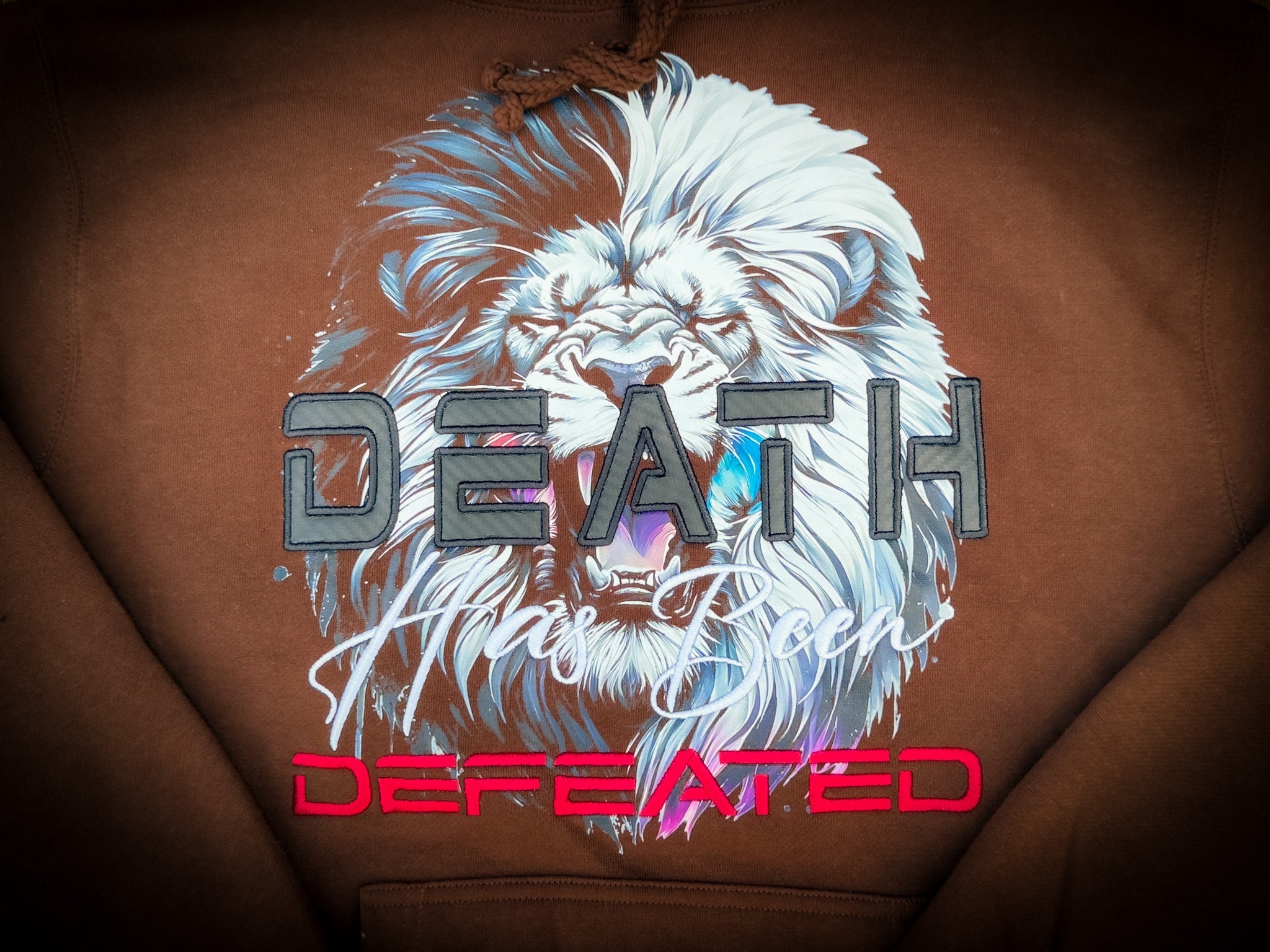 Death Has Been Defeated Hoodie -Chocolate Brown