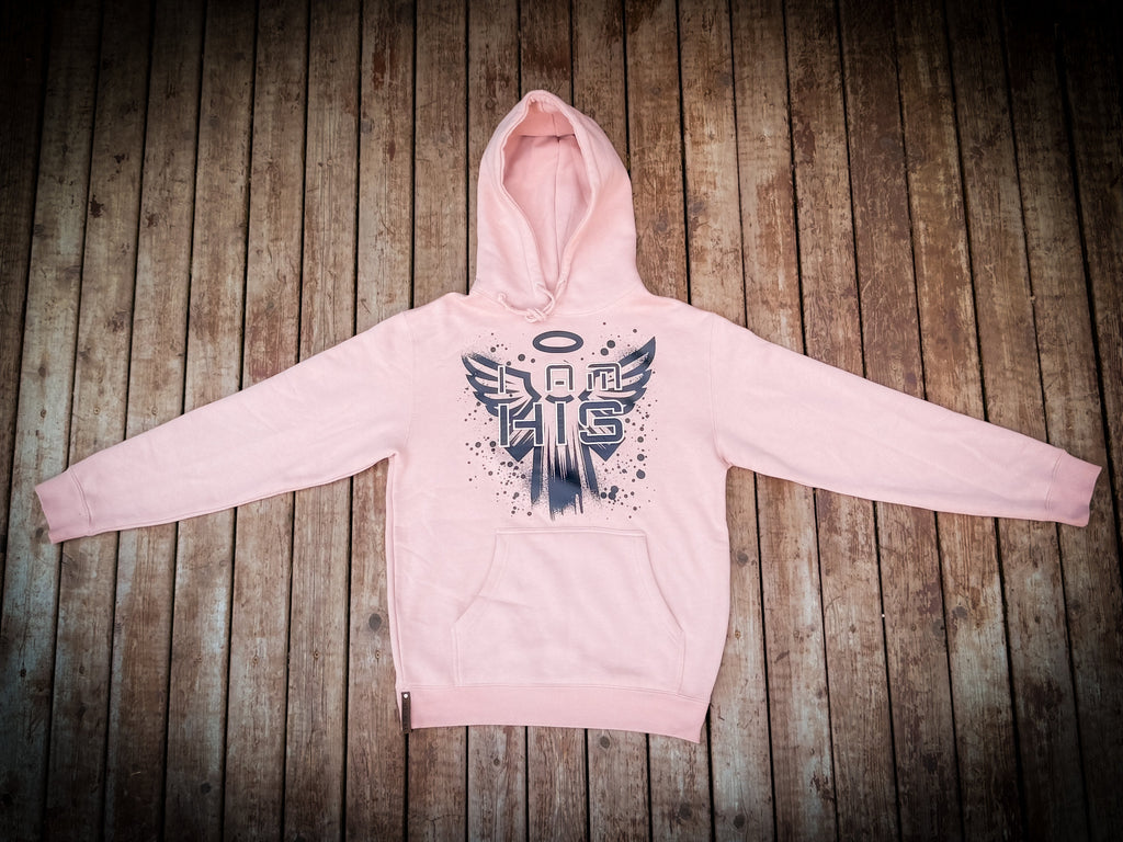 I am HIS Hoodie - Embroidered - Dusty Pink