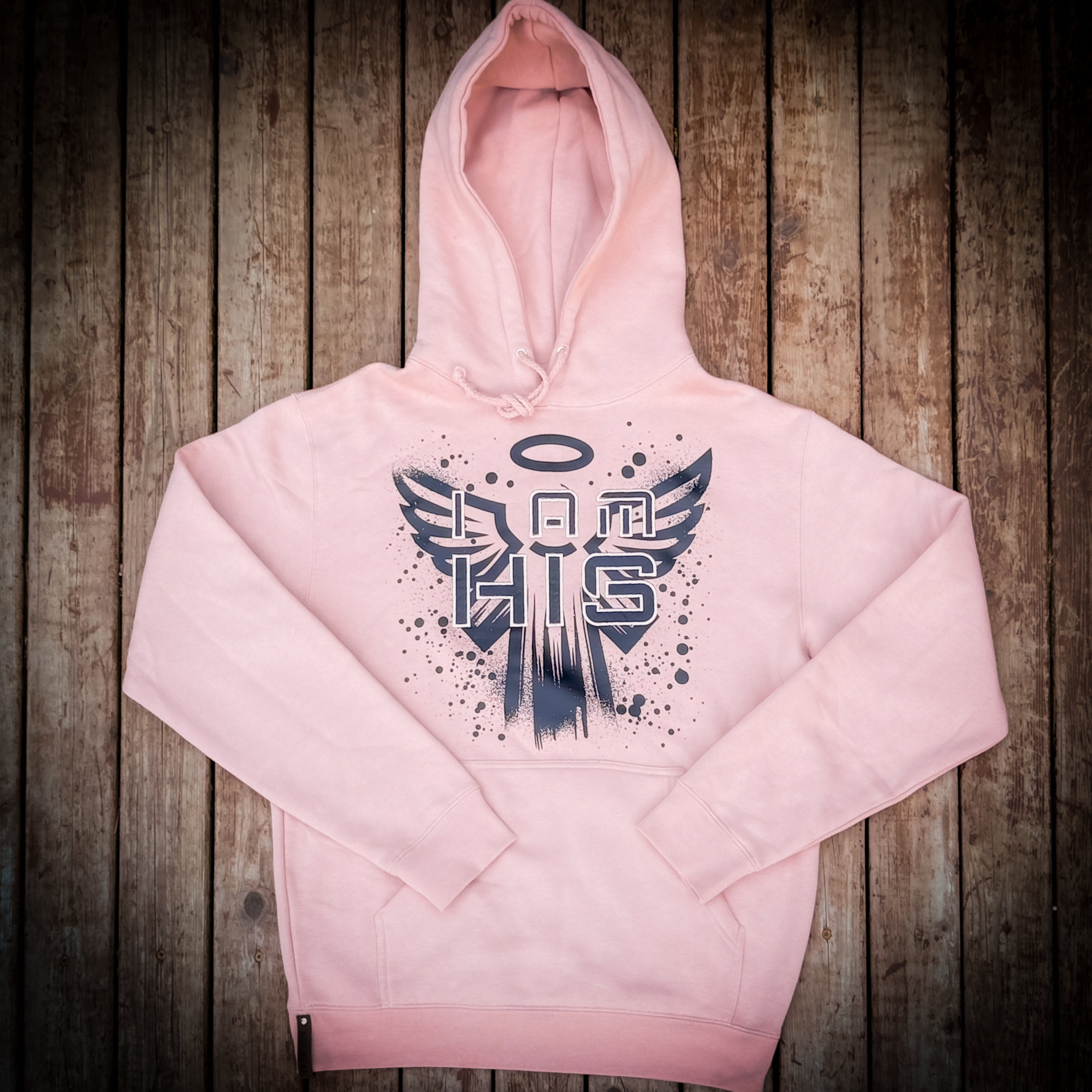 I am HIS Hoodie - Embroidered - Dusty Pink