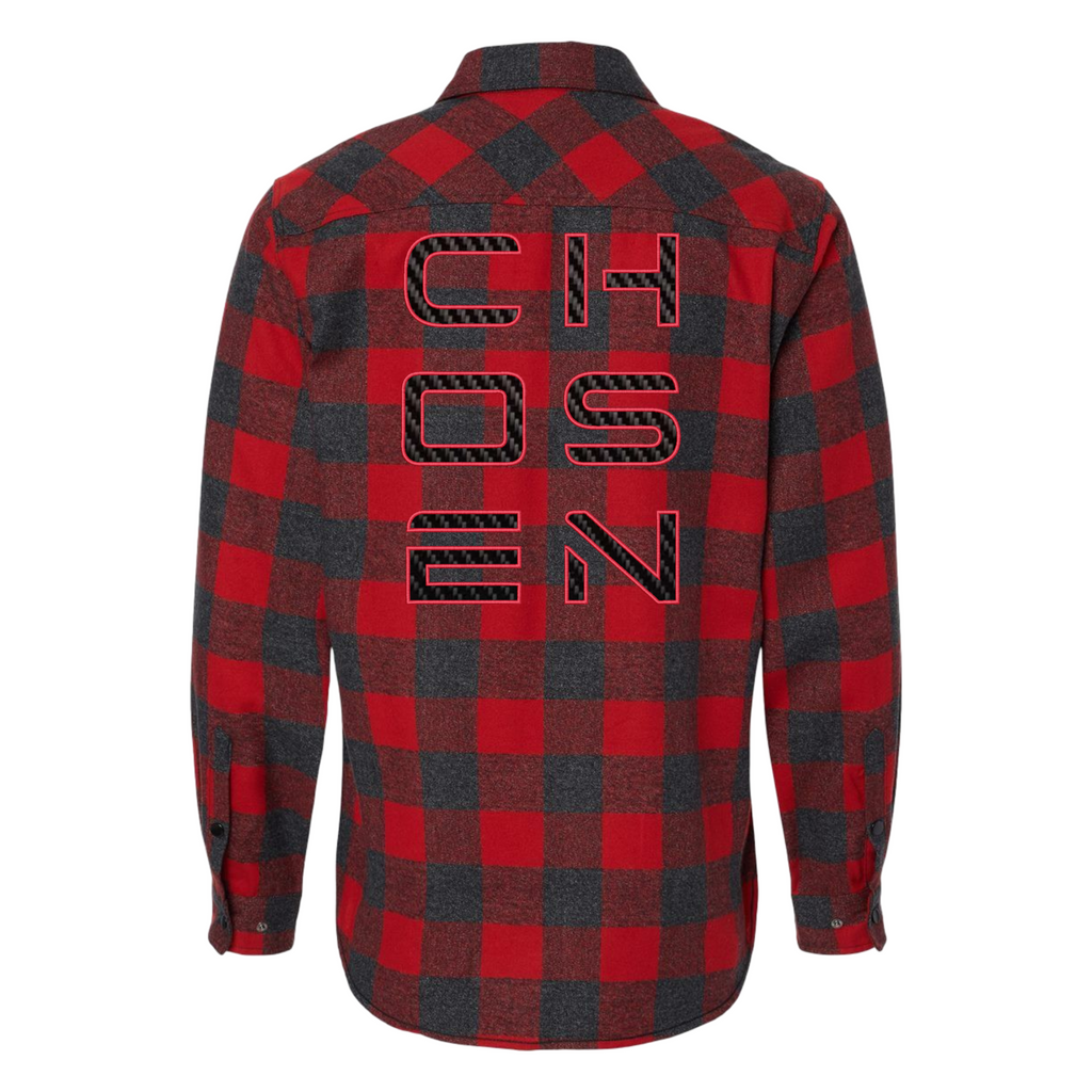 Chosen -Red Flannel - Carbon Fiber Embellished