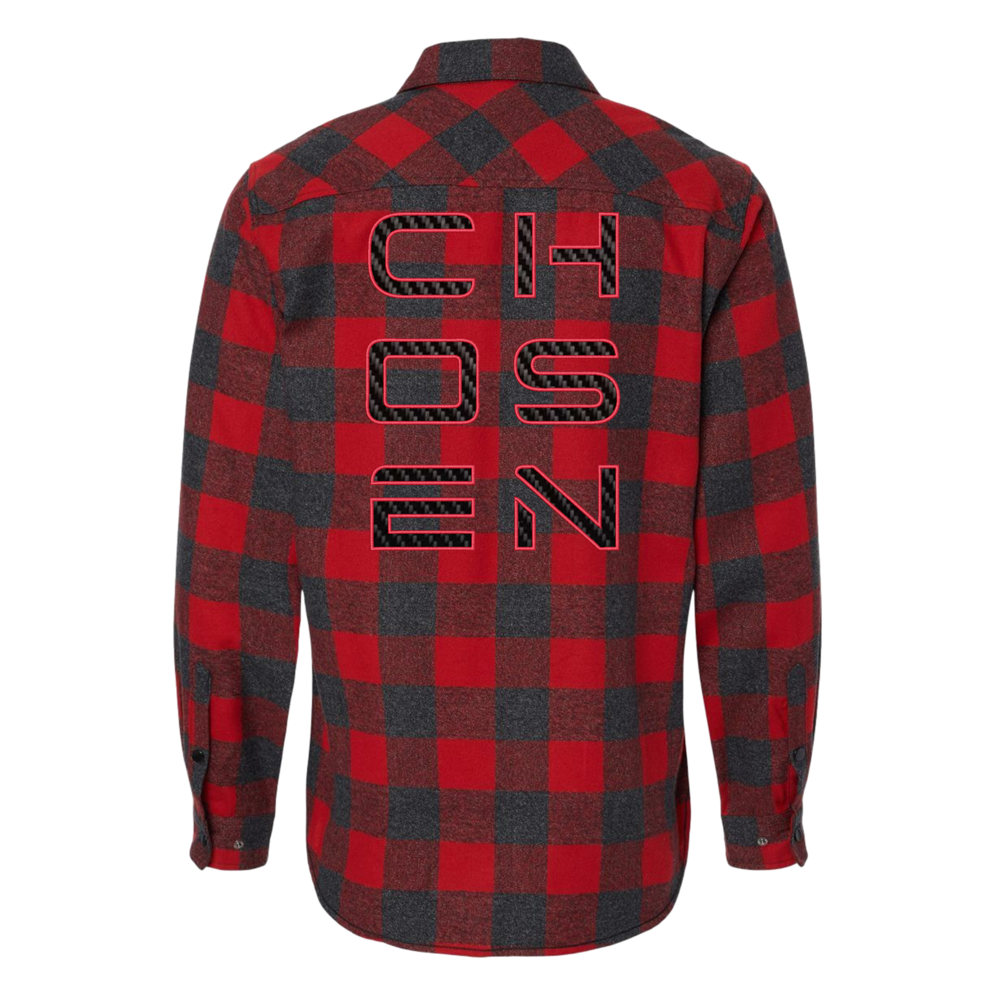 Chosen -Red Flannel - Carbon Fiber Embellished