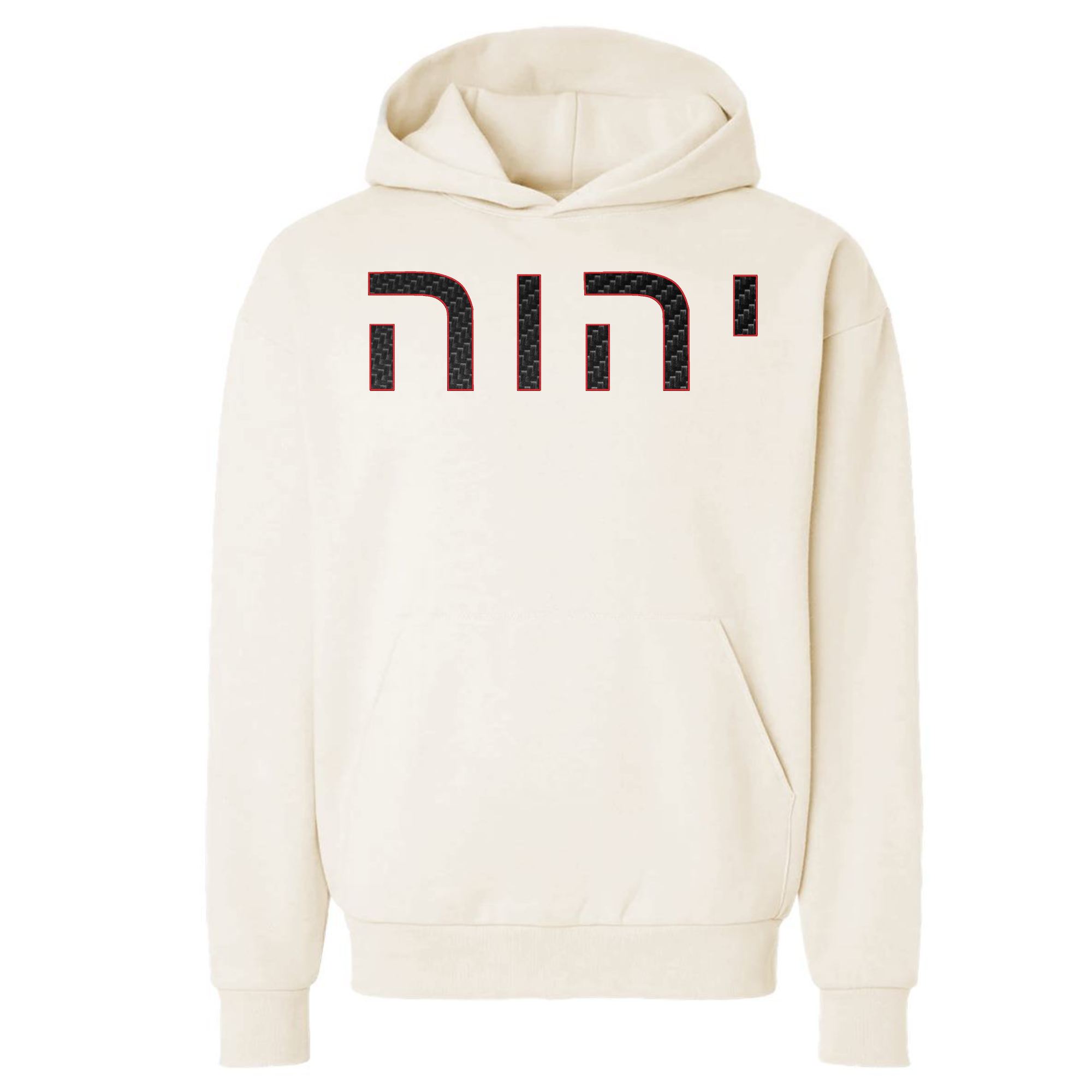 YHWH Embroidered carbon fiber embellished hoodie