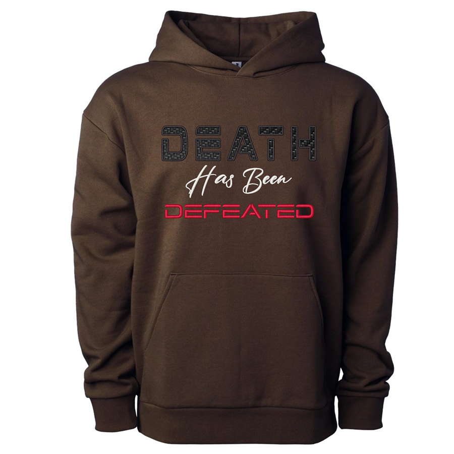 Death Has Been Defeated Embroidered carbon fiber embellished hoodie OG