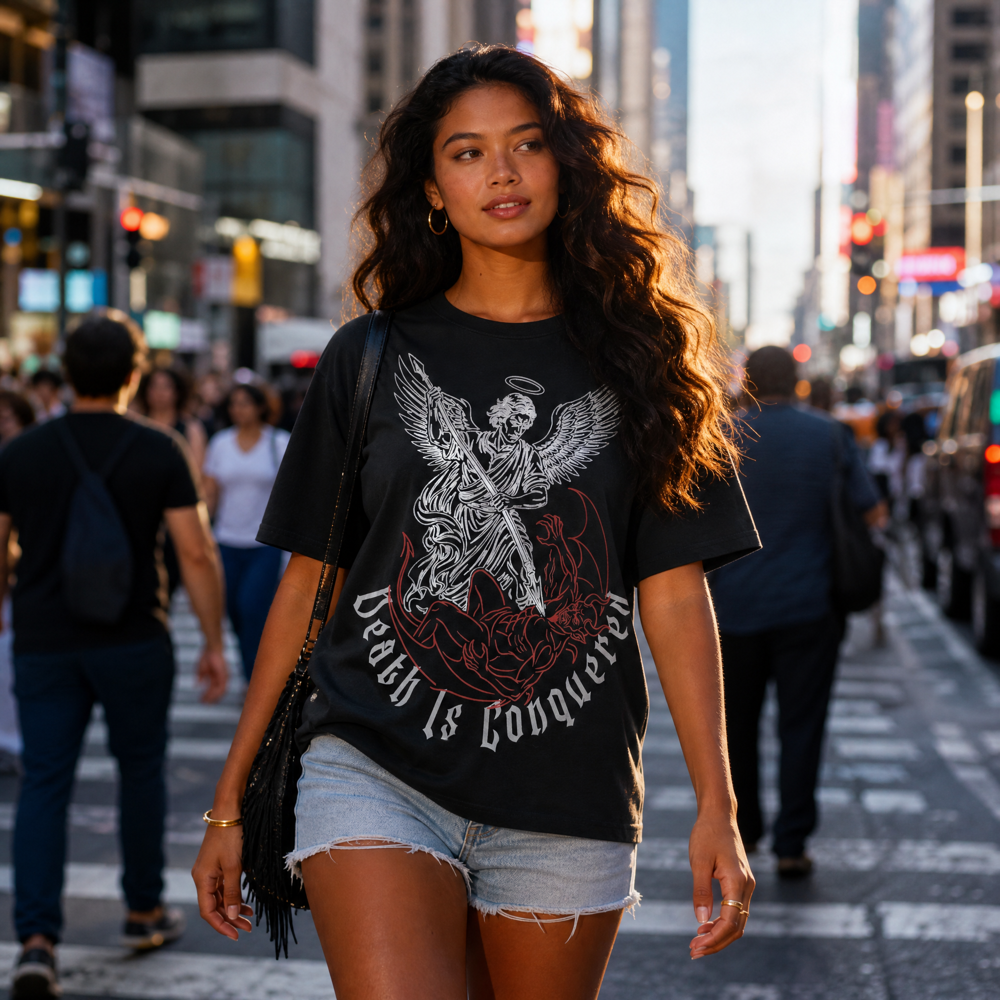 Death Is Conquered LUX T-Shirt | Gold Foil Christian Tee
