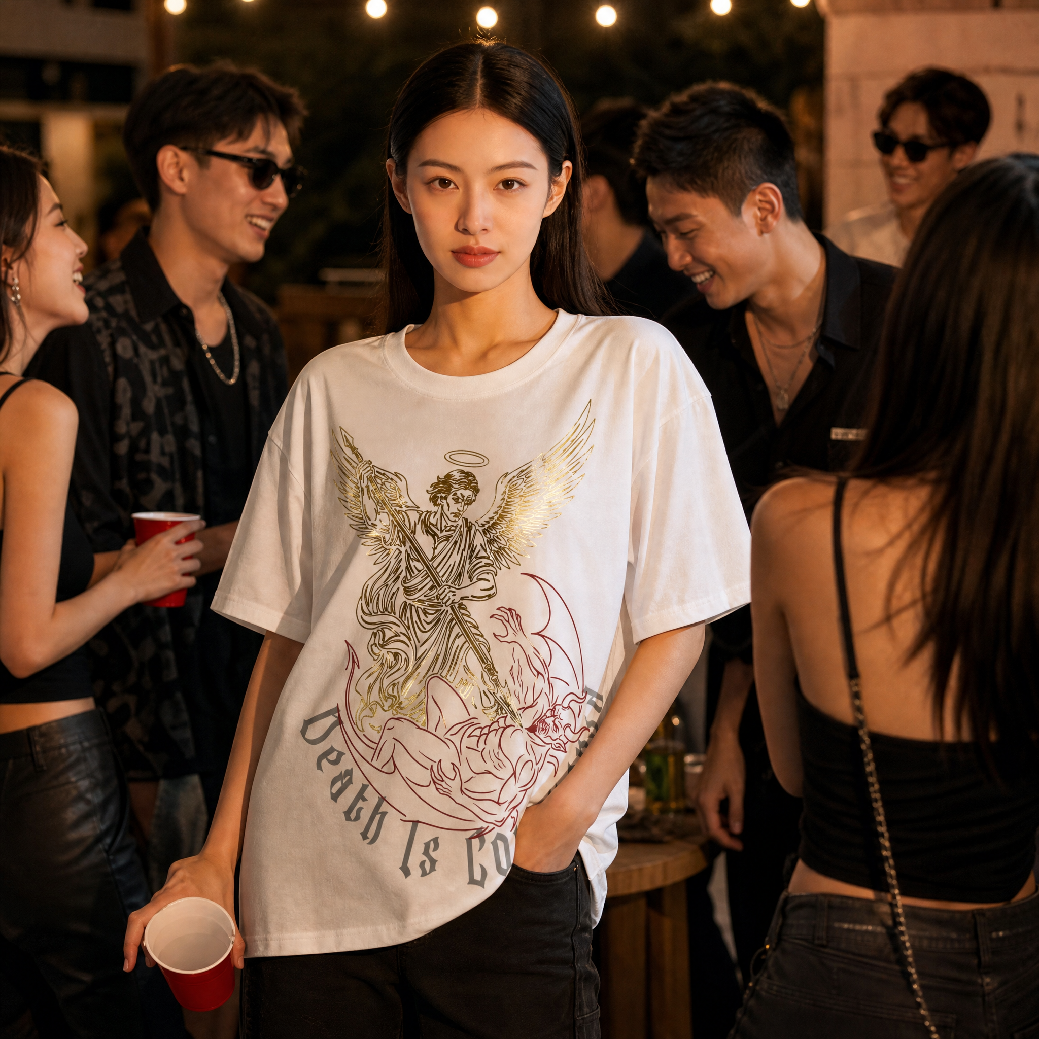 Death Is Conquered LUX T-Shirt | Gold Foil Christian Tee