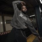Identity Mineral Wash Hoodie in Black | Embroidered Christian Hoodie