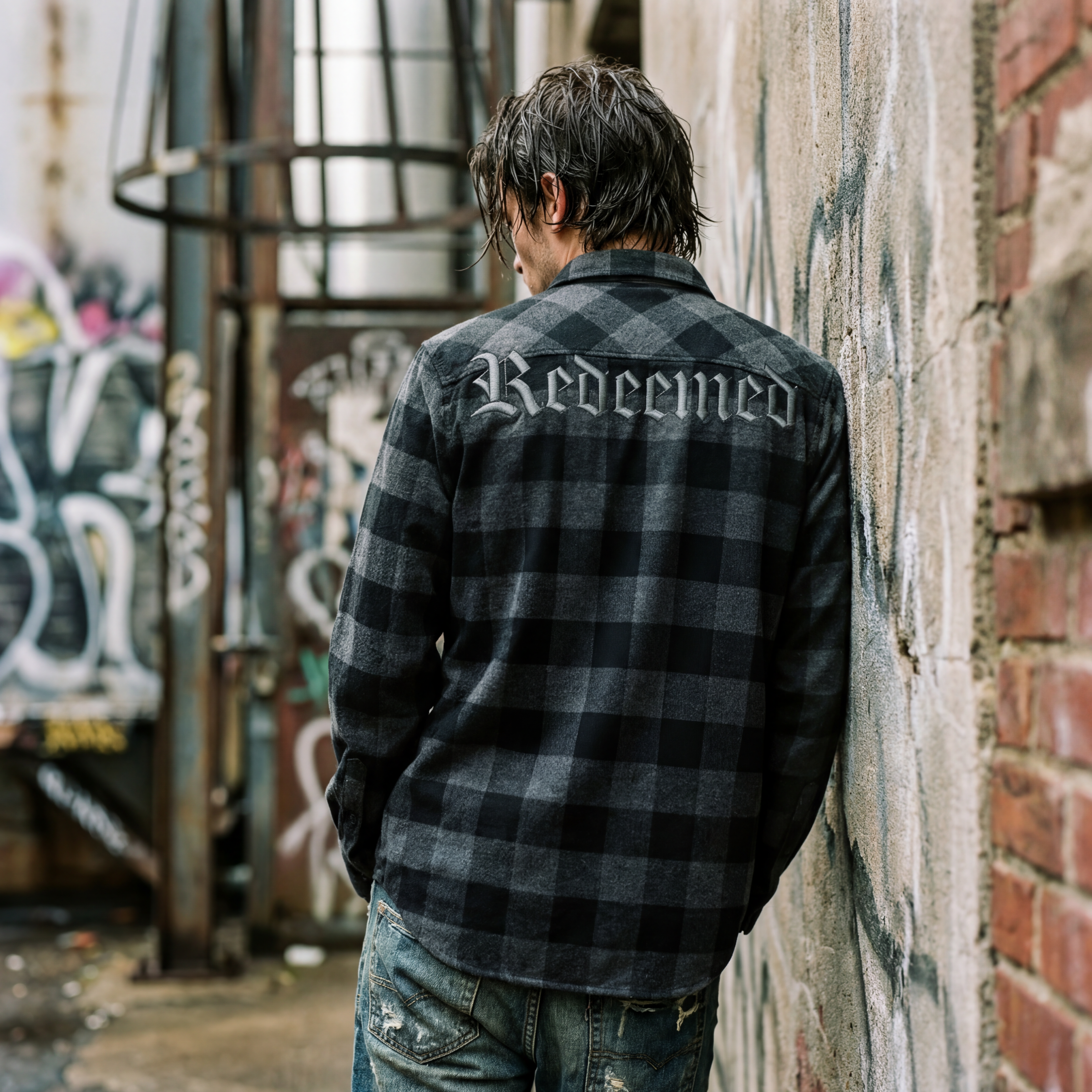 Redeemed Embroidered Flannel Shirt | Christian Flannel